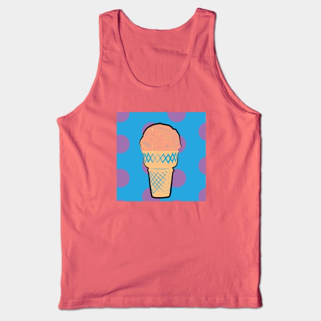 Ice cream - Happy Polka Dots Tank Top by hsf